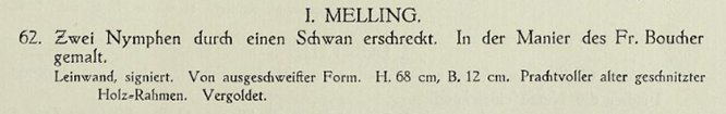 Zwei Nymphen von einem Schwan erschreckt, gemalt im Stil von Fr. Boucher.